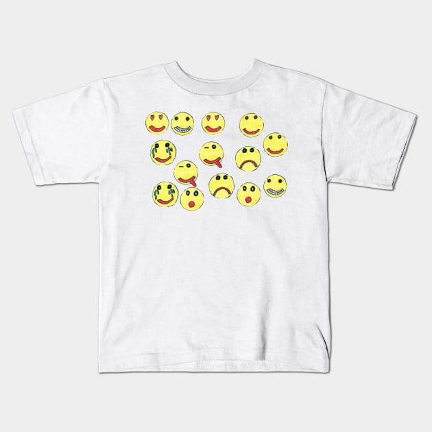 So much Emoji Kids T-Shirt by Molenusaczech